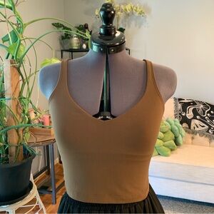 Lululemon Align Cropped Tank Top, Espresso Brown, Size 6